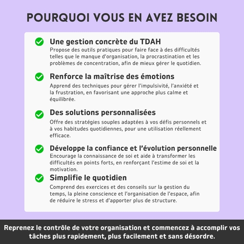 TDAH  Ensemble D’outils Pour Soutenir Les Fonctions Exécutives